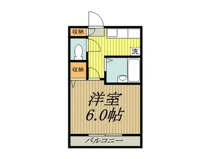 グランシャリオI番館(1K/2階)の間取り写真