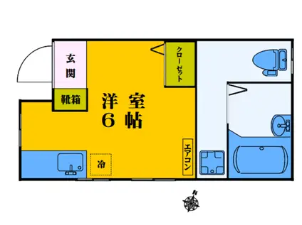 フォレストステージ上高田(1K/1階)の間取り写真