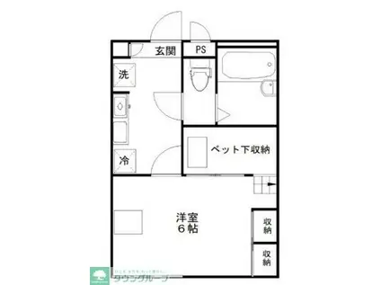 グリーンハイツ(1K/2階)の間取り写真