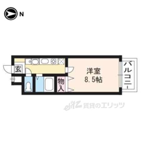 レ・タンドゥ・ラ・メールCKⅣ(1K/10階)の間取り写真