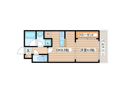 ピュアナ弓ノ町(1DK/8階)の間取り写真