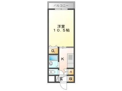 トレステーラ宇佐中央(1K/3階)の間取り写真