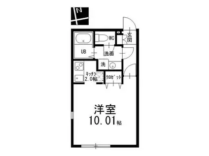 BRANCHE上前津(ワンルーム/5階)の間取り写真