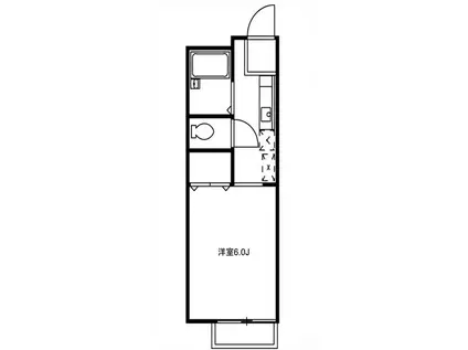 ヴィラージュカマヌキ(ワンルーム/1階)の間取り写真