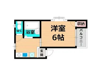 青葉アクティブ(1K/1階)の間取り写真