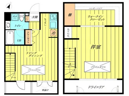 ミルーム赤坂2番館(1LDK/B1階)の間取り写真