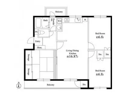 PARK SQUARE早稲田 パークスクエア早稲田(3LDK/4階)の間取り写真