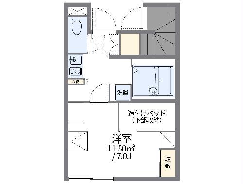 レオパレスロッソ(1K/1階)の間取り写真