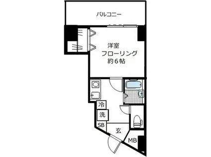 SK.シャルム(1K/8階)の間取り写真