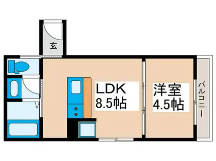 東尾久4丁目共同(1LDK/4階)の間取り写真