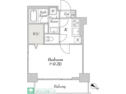 エスモア森下(1K/7階)の間取り写真