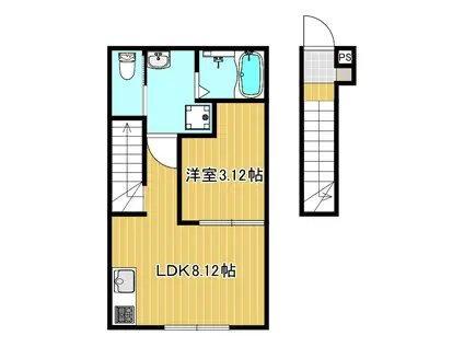 ノルンハウス(1LDK/2階)の間取り写真