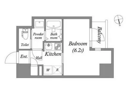 ARTIZA森ノ宮D.C(1K/8階)の間取り写真