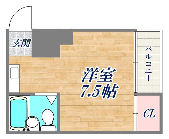 JP御影レジデンス(1K/4階)の間取り写真