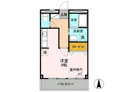 ドミトリー平林(ワンルーム/3階)の間取り写真