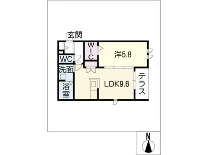 LIVION御器所(1LDK/1階)の間取り写真