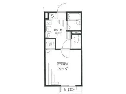 ボンセジュール(1K/1階)の間取り写真