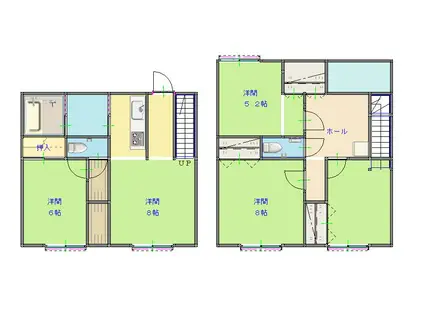 コーポカモミール(5K/1階)の間取り写真