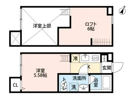 OVEST(ワンルーム/1階)の間取り写真