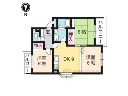 リヴラン・ジェイ(3DK/3階)の間取り写真