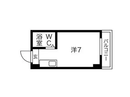 ギャレ山王(ワンルーム/8階)の間取り写真