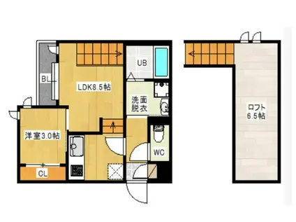 GRANDTIC L笹原(1LDK/2階)の間取り写真
