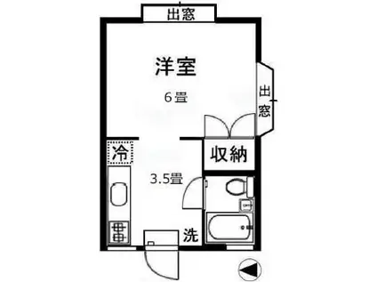 小林ハイツ久我山(1K/1階)の間取り写真
