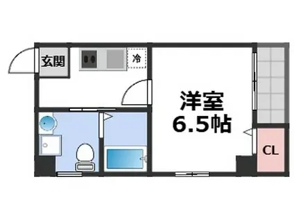 TS CLUB参番館(1K/2階)の間取り写真