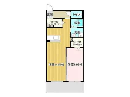 AMUZA TIPO(1LDK/2階)の間取り写真