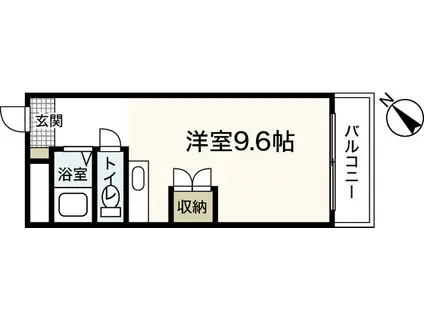 サンロード(ワンルーム/2階)の間取り写真