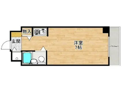 朝日プラザ都島本通パサージュ(ワンルーム/3階)の間取り写真