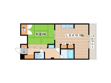 池善ビル(1LDK/3階)の間取り写真