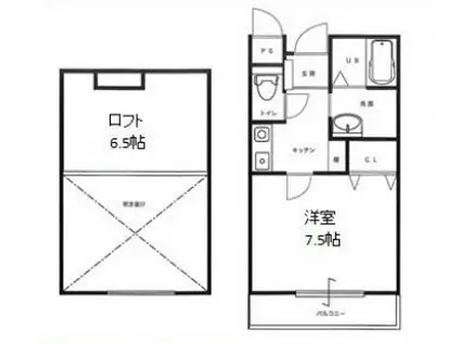 FESTIVO IBARAKI(ワンルーム/1階)の間取り写真