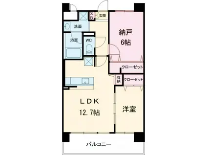 アトリエール堺寺地町(2LDK/7階)の間取り写真