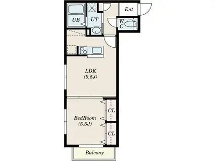 DAZZLE ME(1LDK/3階)の間取り写真