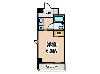 エクセレント忍ヶ丘(1K/7階)の間取り写真