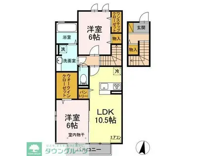 フルラージュ(2LDK/2階)の間取り写真