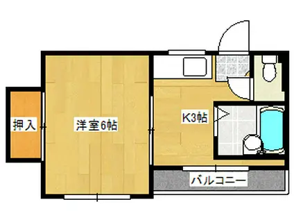 アルバダビル(1K/5階)の間取り写真