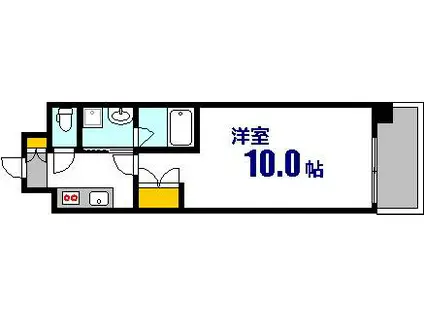 ソフィア大手町(1K/6階)の間取り写真