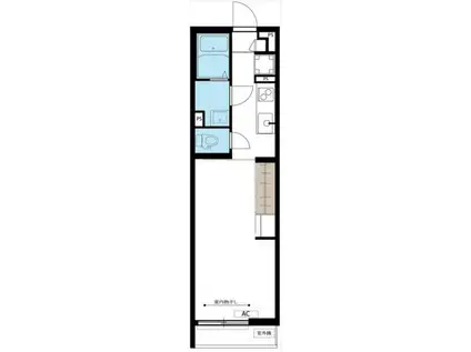 リブリグランドフェリス(1K/3階)の間取り写真