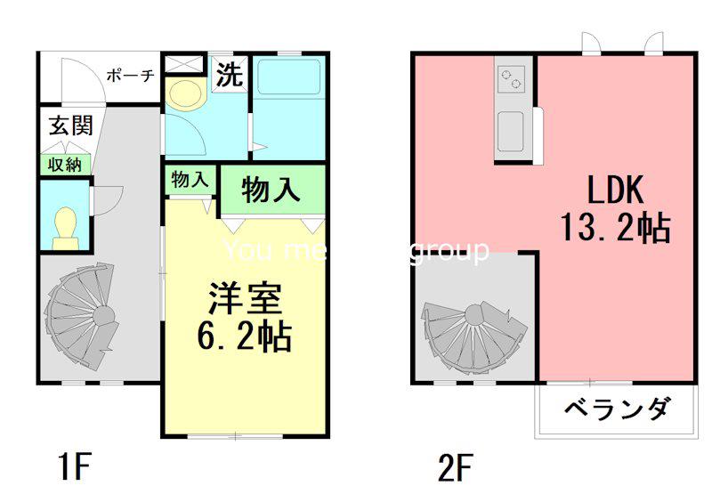 サニーメゾン(1LDK/1階)の間取り写真