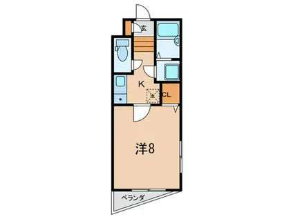 寺口荘(1K/1階)の間取り写真