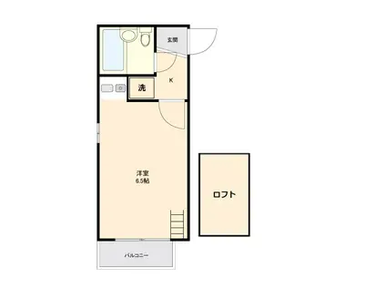 都立大パレヒルズ(ワンルーム/2階)の間取り写真