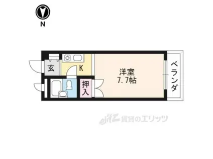 メゾンナガサワ(1K/2階)の間取り写真