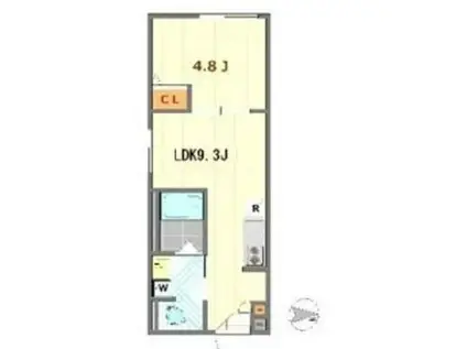 秀和鷺宮(1LDK/1階)の間取り写真