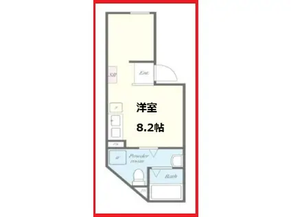 ローレル北小岩(ワンルーム/2階)の間取り写真