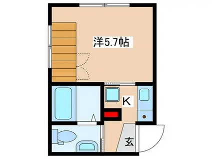 ベルフィオーレ生田(1K/1階)の間取り写真