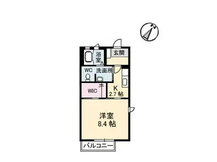 パッション(1K/2階)の間取り写真