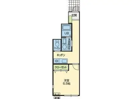 アパートメント コノハ(1K/1階)の間取り写真