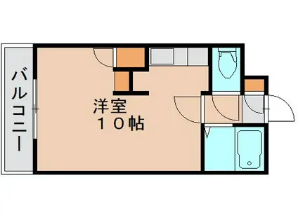 シャトルメルシー箱崎(ワンルーム/3階)の間取り写真